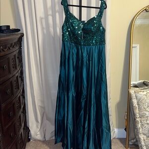 Sparkling Green and Sequin Dress